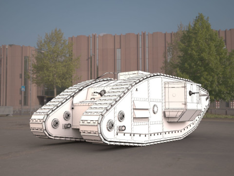 Mark V tank Modelo 3D