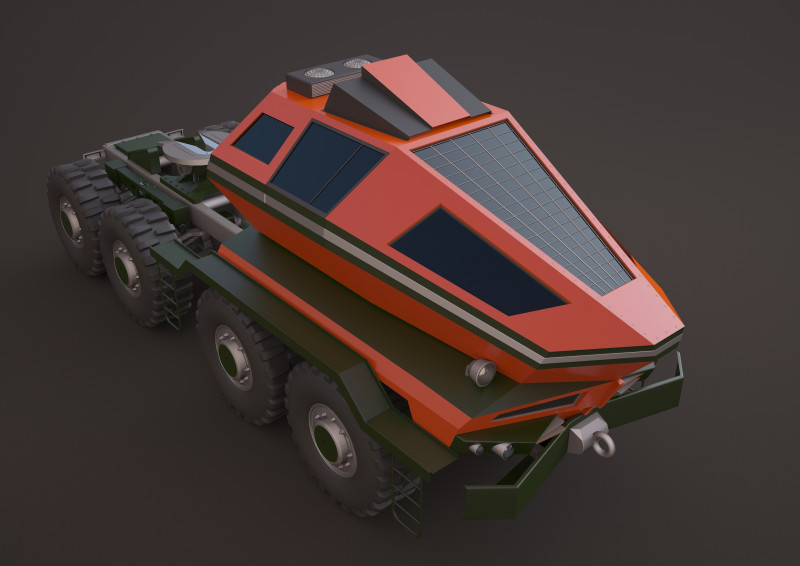 MAZ3 CONCEPT all-terrain vehicle tractor unit 3D Model .c4d .max .obj .3ds .fbx .stl .blend