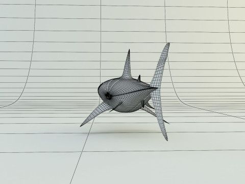 Megalodon shark model 3D-Modell