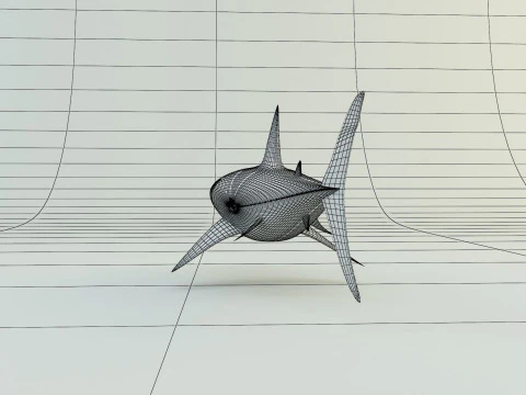Megalodon shark model 3D Model