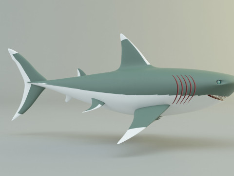Megalodon shark model 3D-Modell