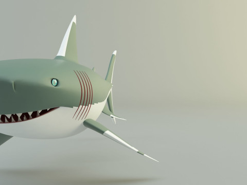Megalodon shark model 3D-Modell