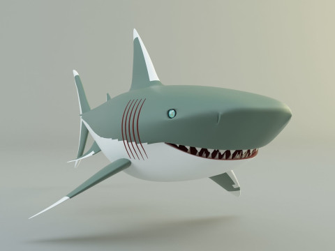 Megalodon shark model 3D-Modell