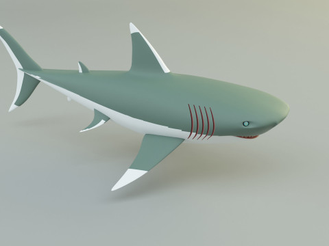 Megalodon shark model 3D-Modell