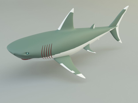 Megalodon shark model 3D-Modell