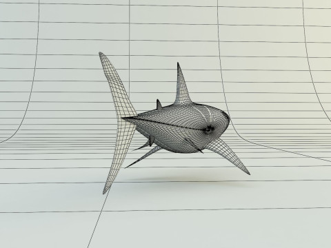Megalodon shark model 3D-Modell