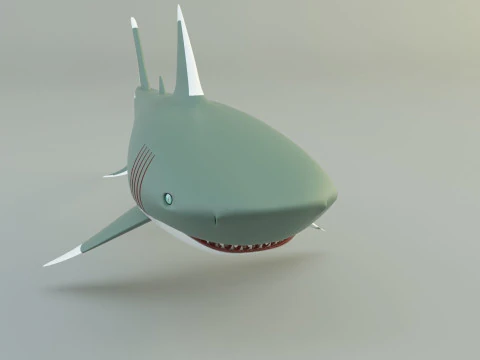 Megalodon shark model 3D Model