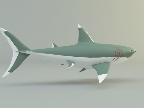Megalodon shark model 3D-Modell