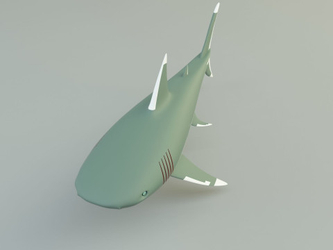 Megalodon shark model 3D-Modell