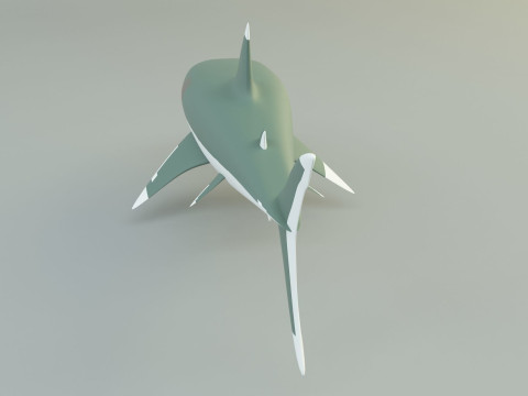 Megalodon shark model 3D-Modell