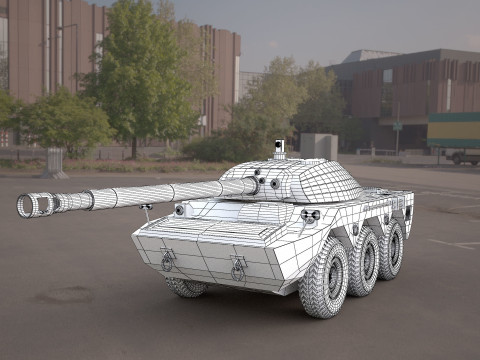 Military panzer Model 3D