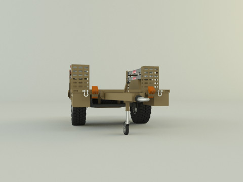 Military trailer model 3Dモデル