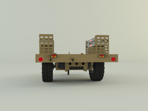 Military trailer model 3Dモデル