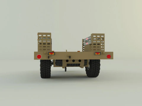 Military trailer model 3D Model