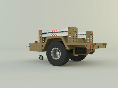 Military trailer model 3D Model