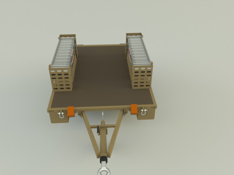 Military trailer model 3Dモデル