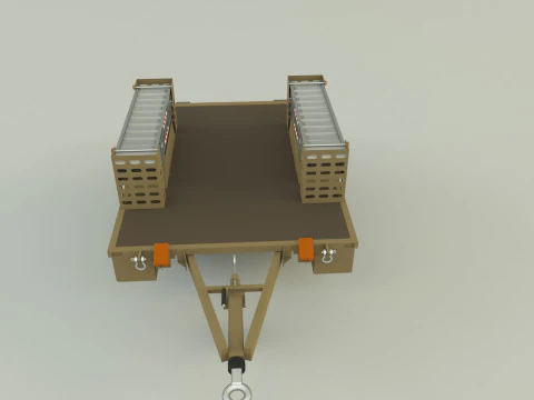 Military trailer model 3D Model