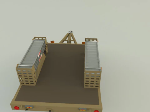 Military trailer model 3D Model