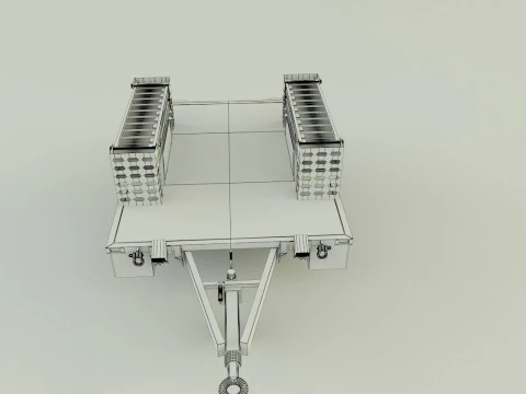 Military trailer model 3D Model