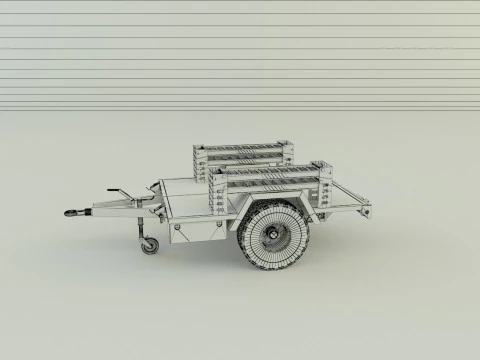 Military trailer model 3D Model