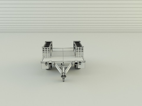 Military trailer model 3Dモデル