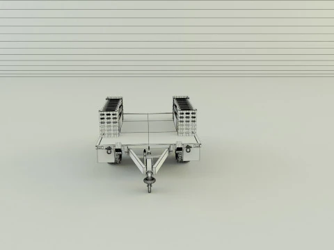 Military trailer model 3D Model