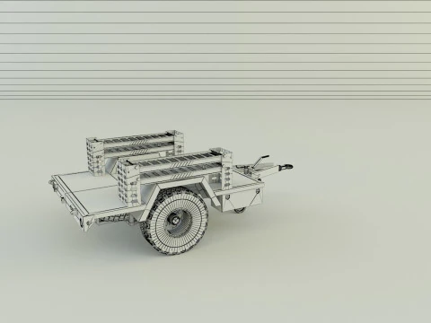 Military trailer model 3D Model