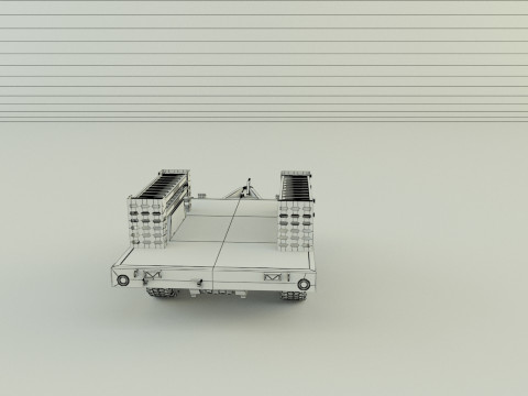 Military trailer model 3Dモデル