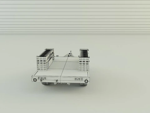 Military trailer model 3D Model
