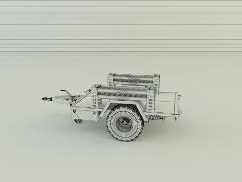 Military trailer model 3D Model