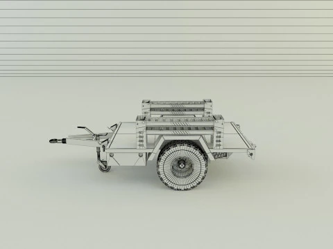 Military trailer model 3D Model