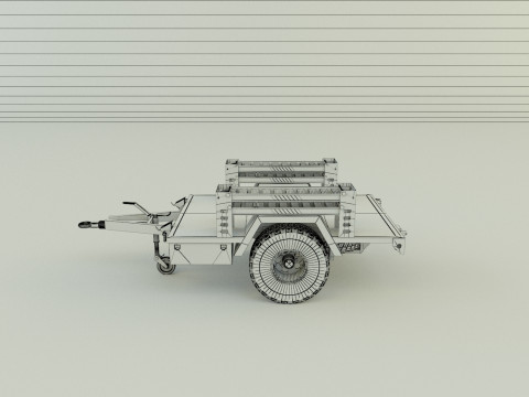 Military trailer model 3Dモデル