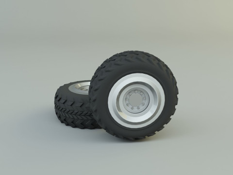 Military vehicle tire Modello 3D