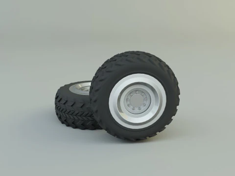 Pneu para ve&iacute;culo militar Modelo 3D