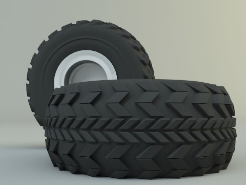 Military vehicle tire 3D-Modell