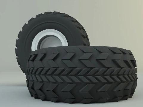 Military vehicle tire 3D Model