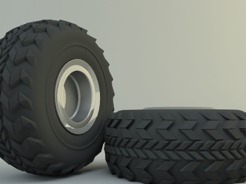 Military vehicle tire 3D-Modell