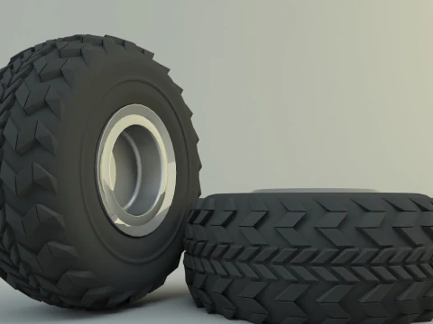 Military vehicle tire 3D Model
