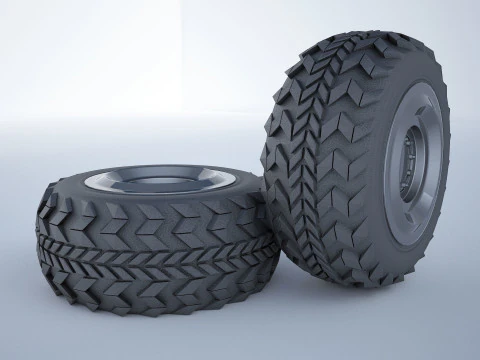 Military vehicle tire 3D Model