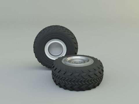 Military vehicle tire 3D-Modell