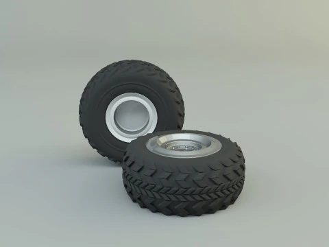 Military vehicle tire 3D Model