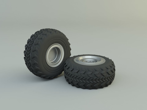 Military vehicle tire 3D-Modell