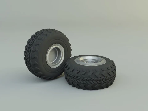 Military vehicle tire 3D Model