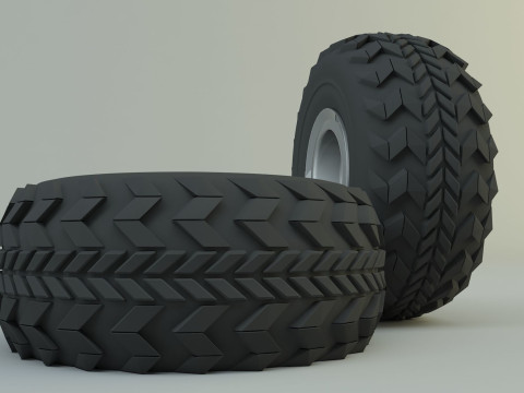 Military vehicle tire 3D-Modell