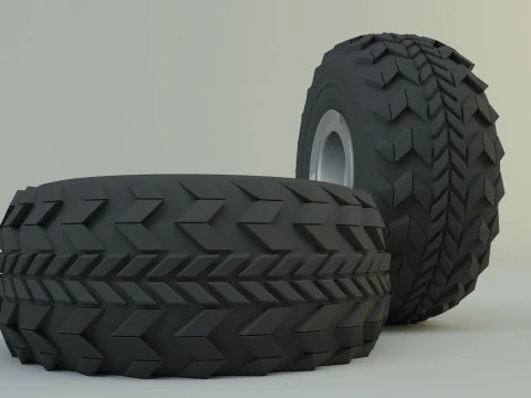 Military vehicle tire 3D Model