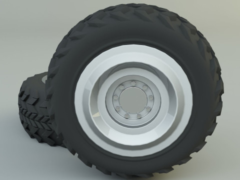 Military vehicle tire 3D-Modell
