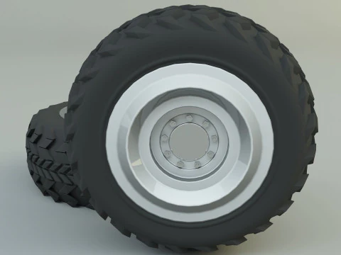 Military vehicle tire 3D Model