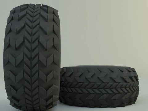 Military vehicle tire 3D Model