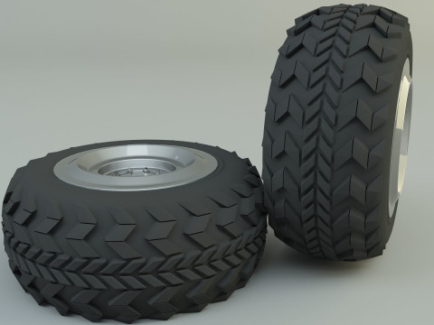 Military vehicle tire 3D-Modell