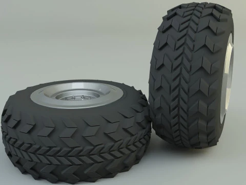 Military vehicle tire 3D Model